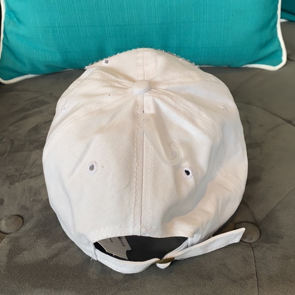 Silver Stud Embellished White American Flag Cap - Picture 3 of 3